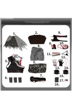 2XXT Cosplay Arknights Hoederers Cosplay Costume